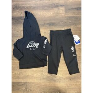 Los Angeles Lakers NBA 12 Month Sweatshirt And Joggers Set New With Tags Black
